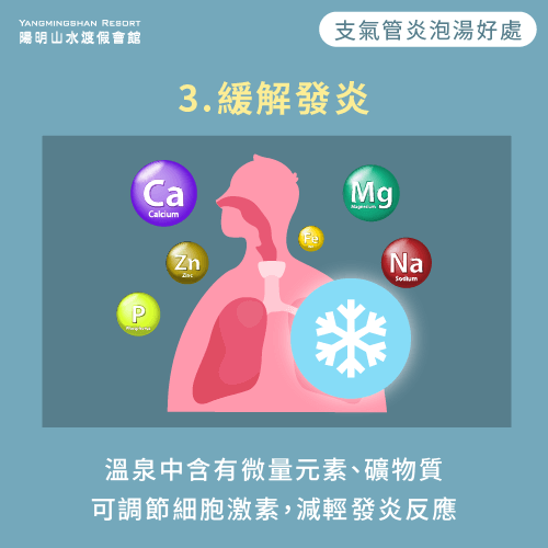 溫泉中的礦物質可減緩發炎反應-支氣管炎 泡湯